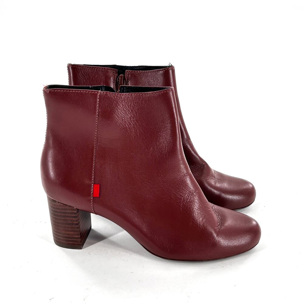 Marc Joseph Burgundy Ankle Boots